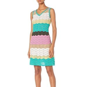 M MISSONI Chevron Patterned Flared Dress